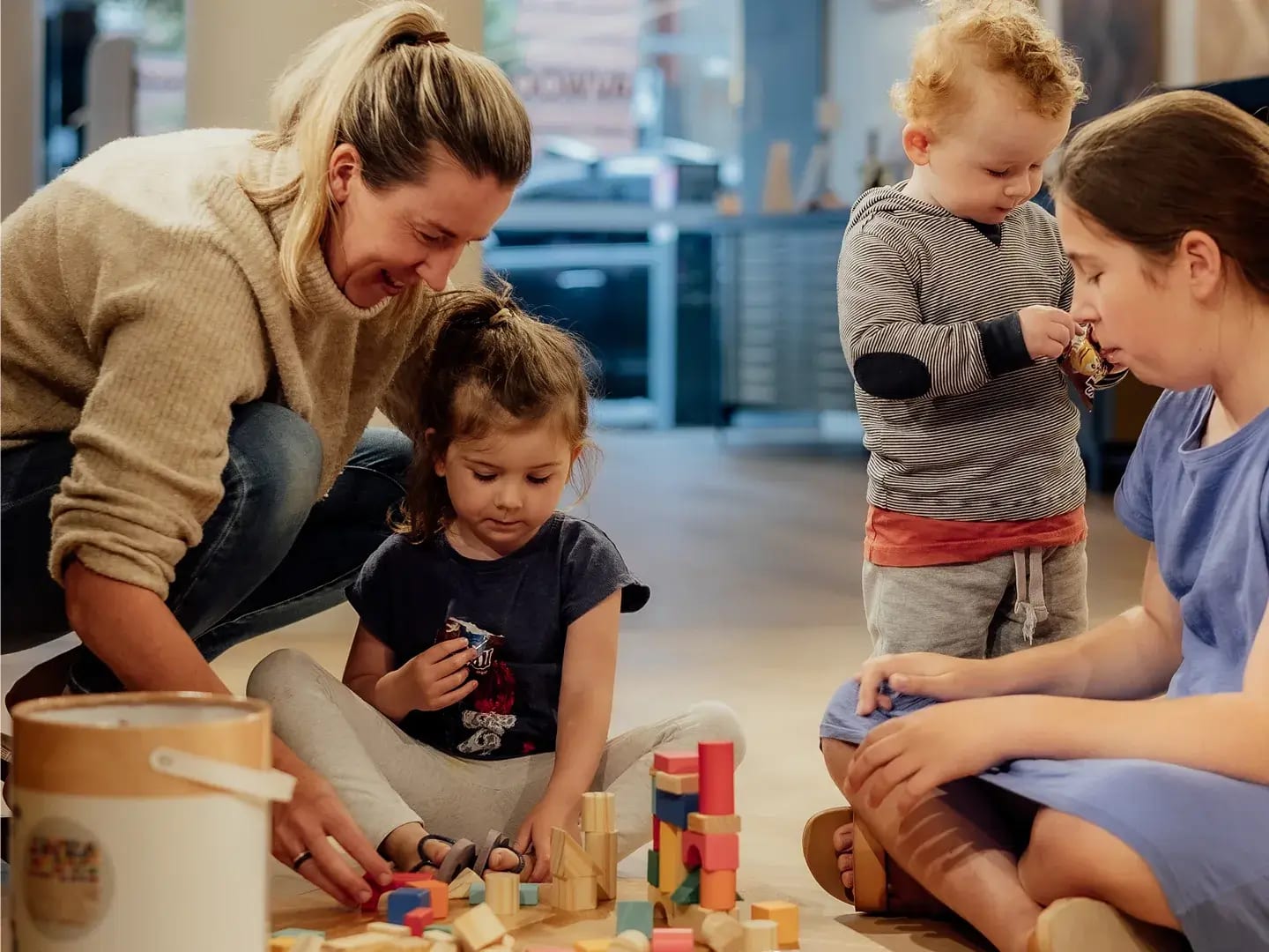 Our showrooms include family-friendly spaces with activities and toys.